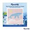 Figured'Art Mini Paint by Numbers Kit for Adults with Frame Pastel Flying Whale Small format 8"x8" - Craft Art Painting DIY Canvas Already Stretched on a Wooden Frame